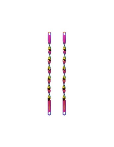 20 Flat Twisted Spring Fork Bars Oil Slick.